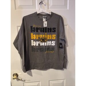 Boston Bruins Hockey Lightweight Sweatshirt M Gray NHL Official Licensed NWT